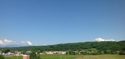 view of the Montello hill from Volpago del Montello